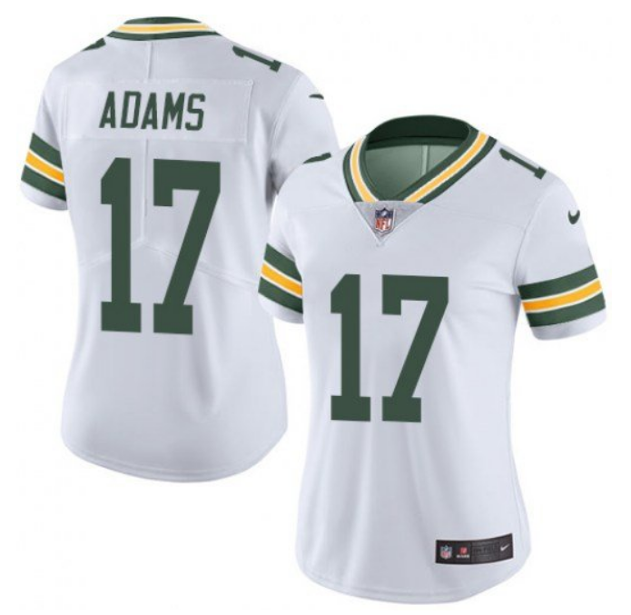 Women's Green Bay Packers #17 Davante Adams White Vapor Untouchable Limited Stitched Jersey(Run Small)